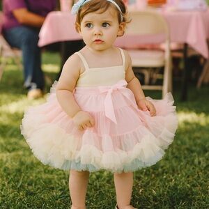 Oopsy Daisy Baby CanCan Petticoat Pettiskirt Tutu Skirt 6-12 Mos Pastel Rainbow